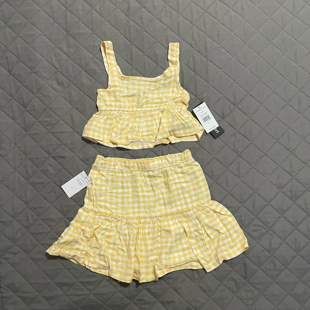 Madden Girl Yellow Tank and Skirt 2 Piece Set - Various Sizes
